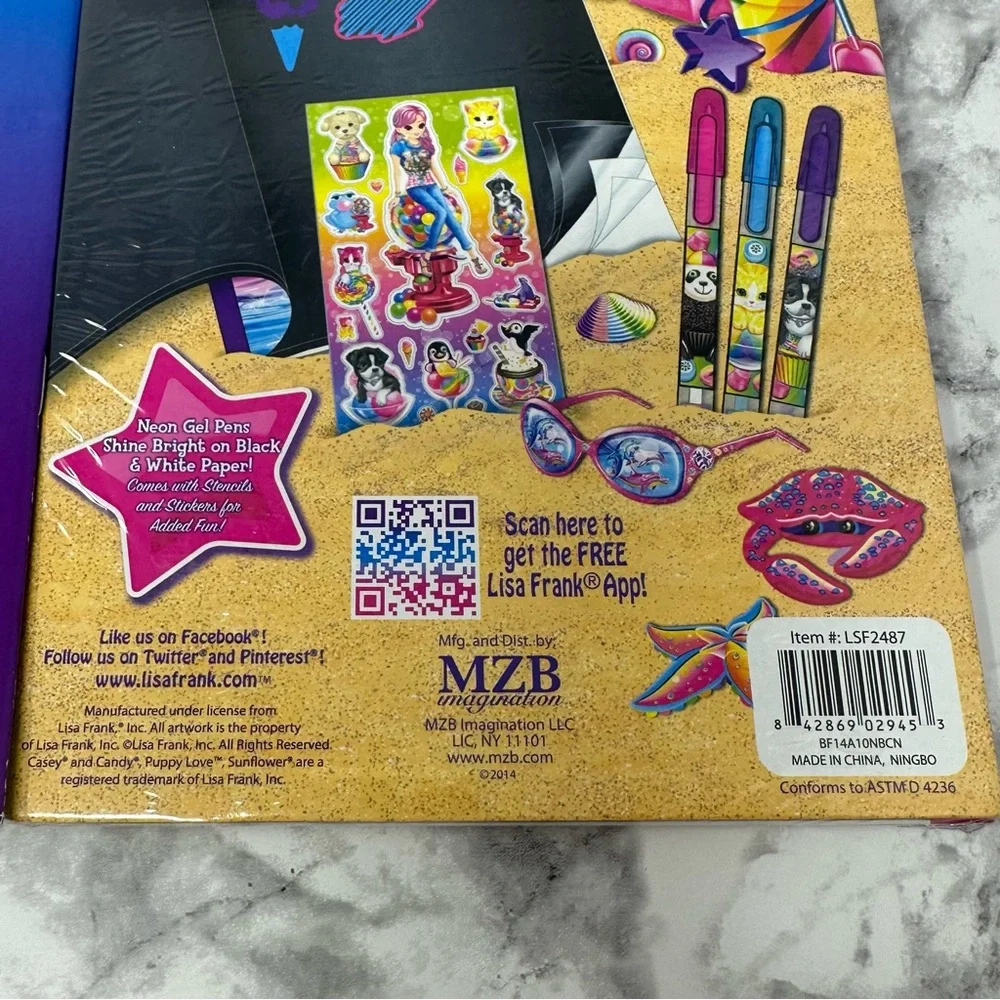 Lisa Frank Travel Writers & Velvet Art Coloring Book Bundle 99s Y2K Bundle
